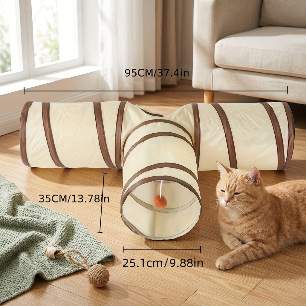 Foldable Cat Tunnel Toy