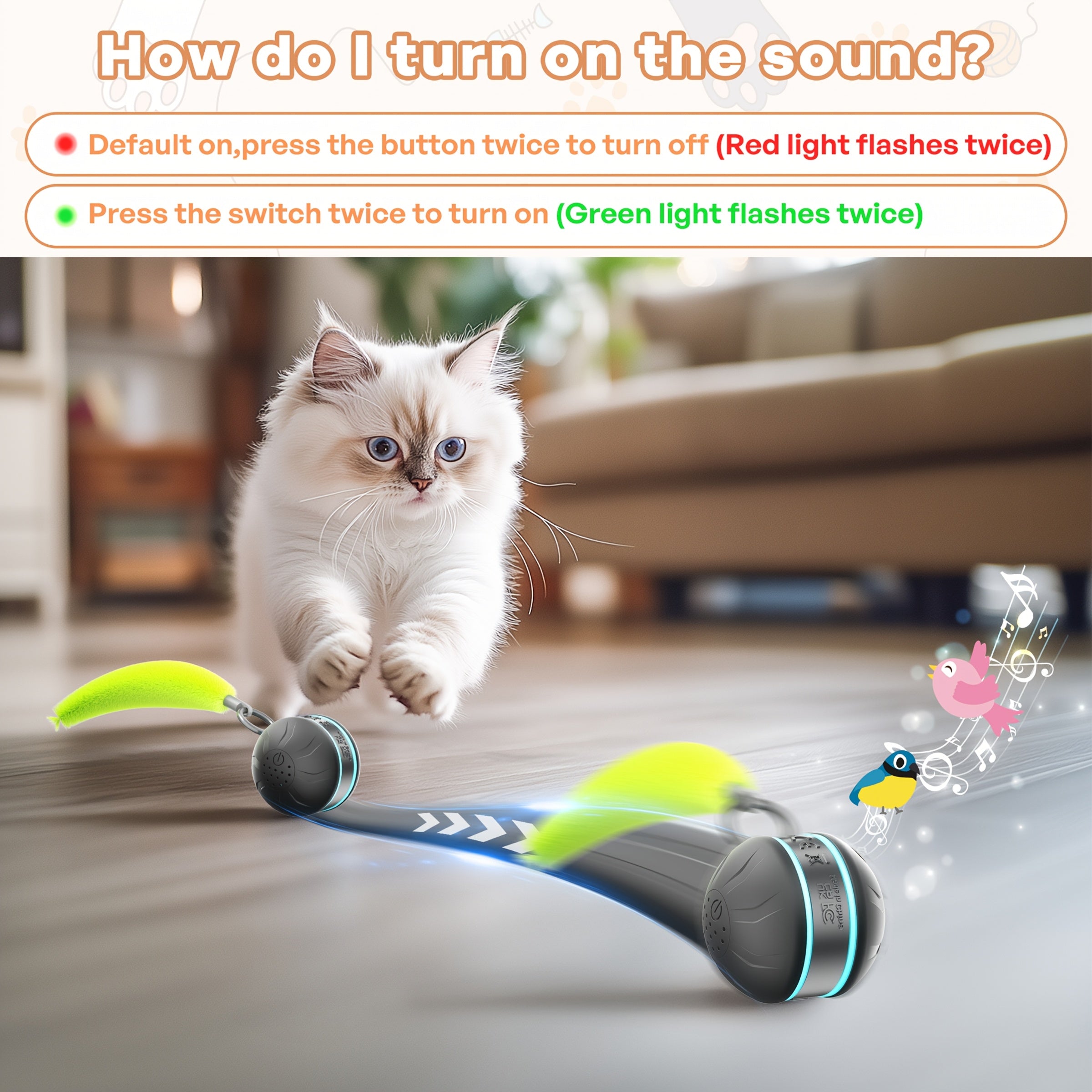 Cat interactive toy ball