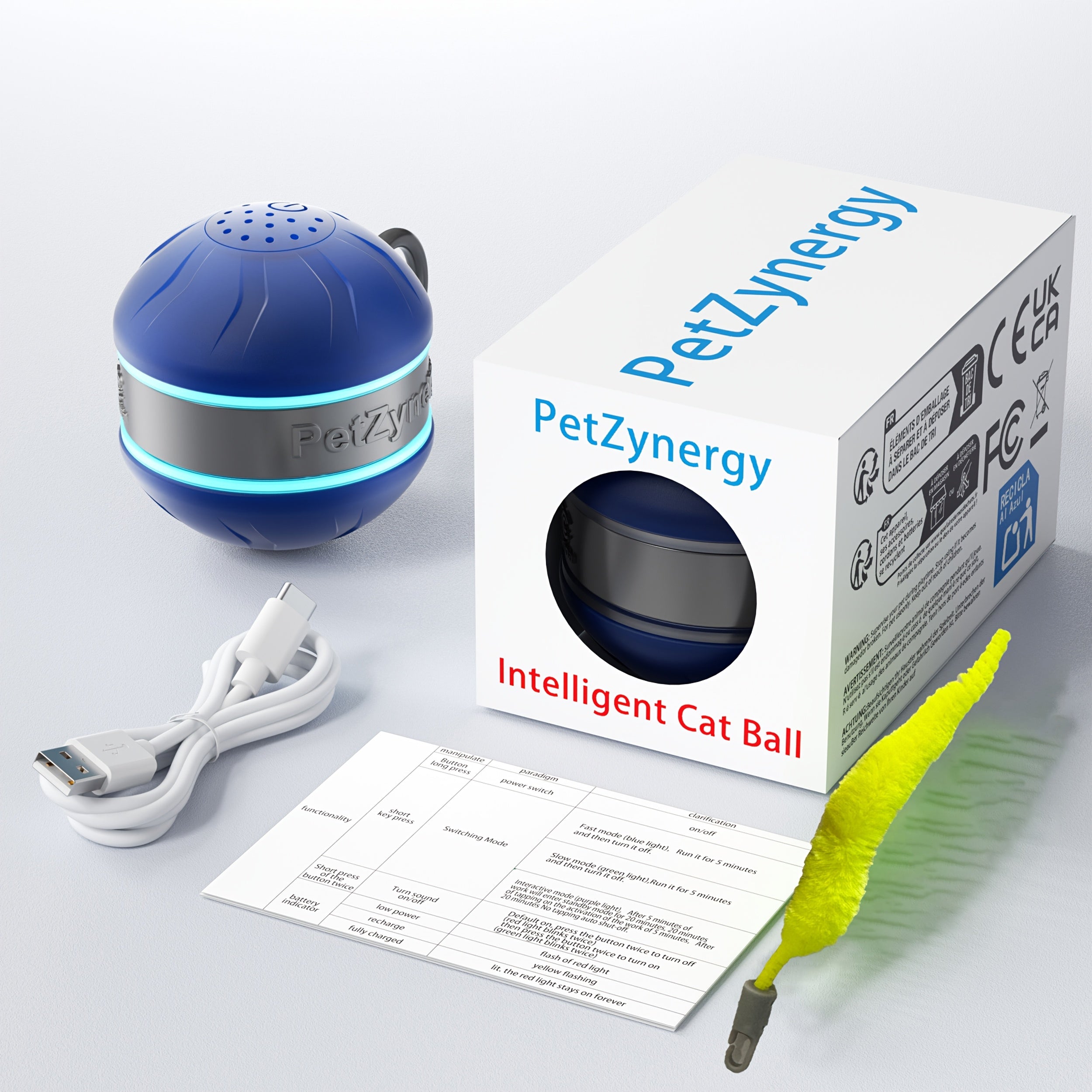 Cat interactive toy ball