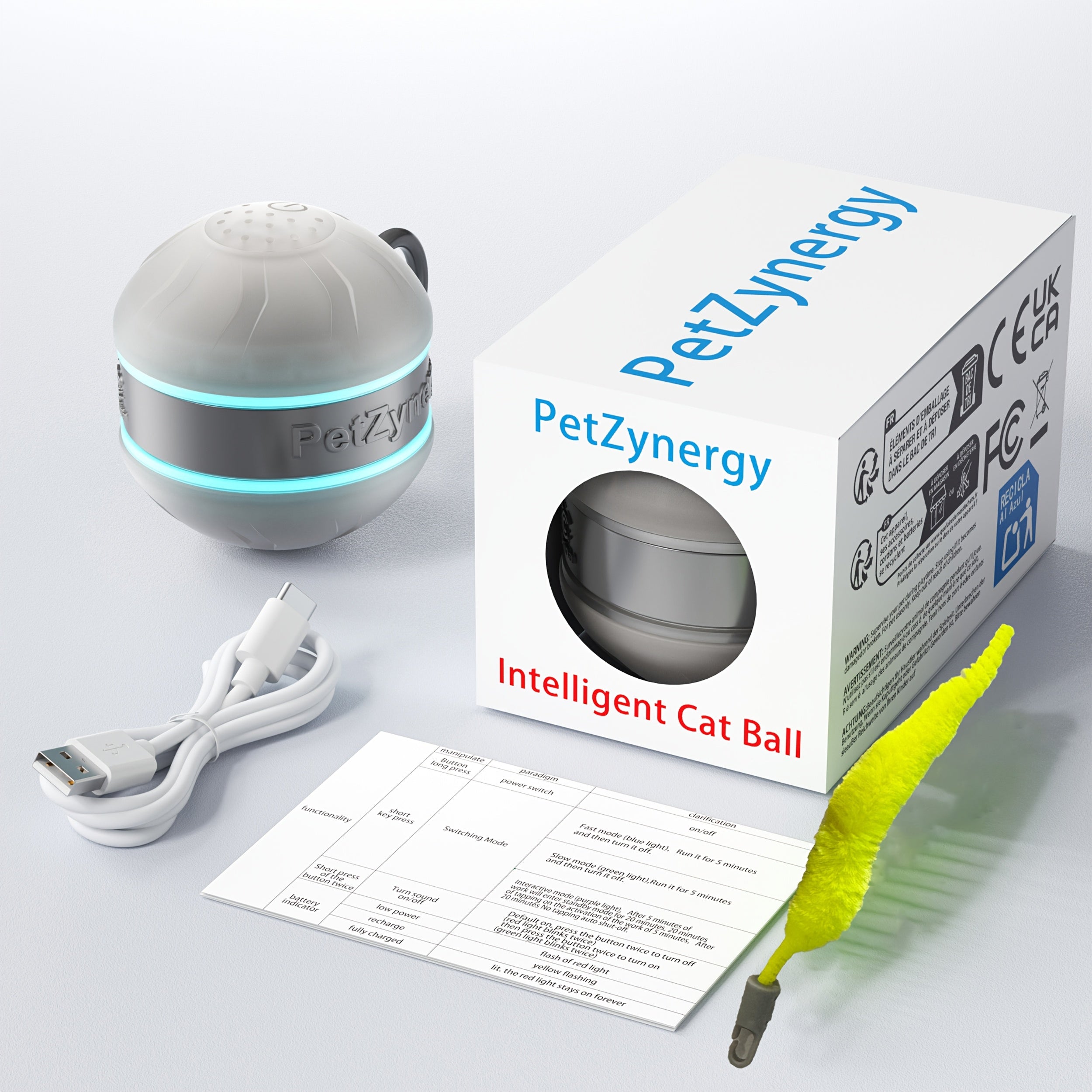 Cat interactive toy ball