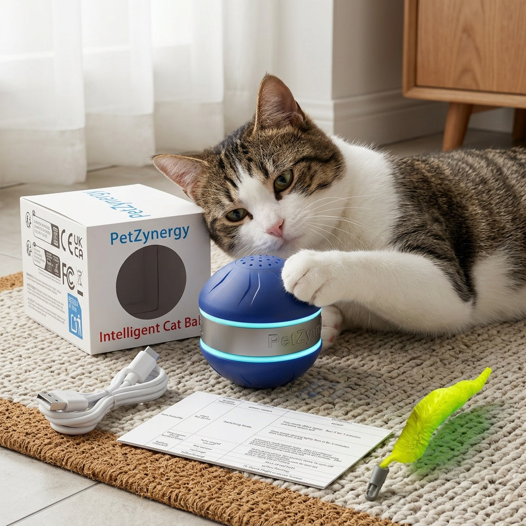 Cat interactive toy ball