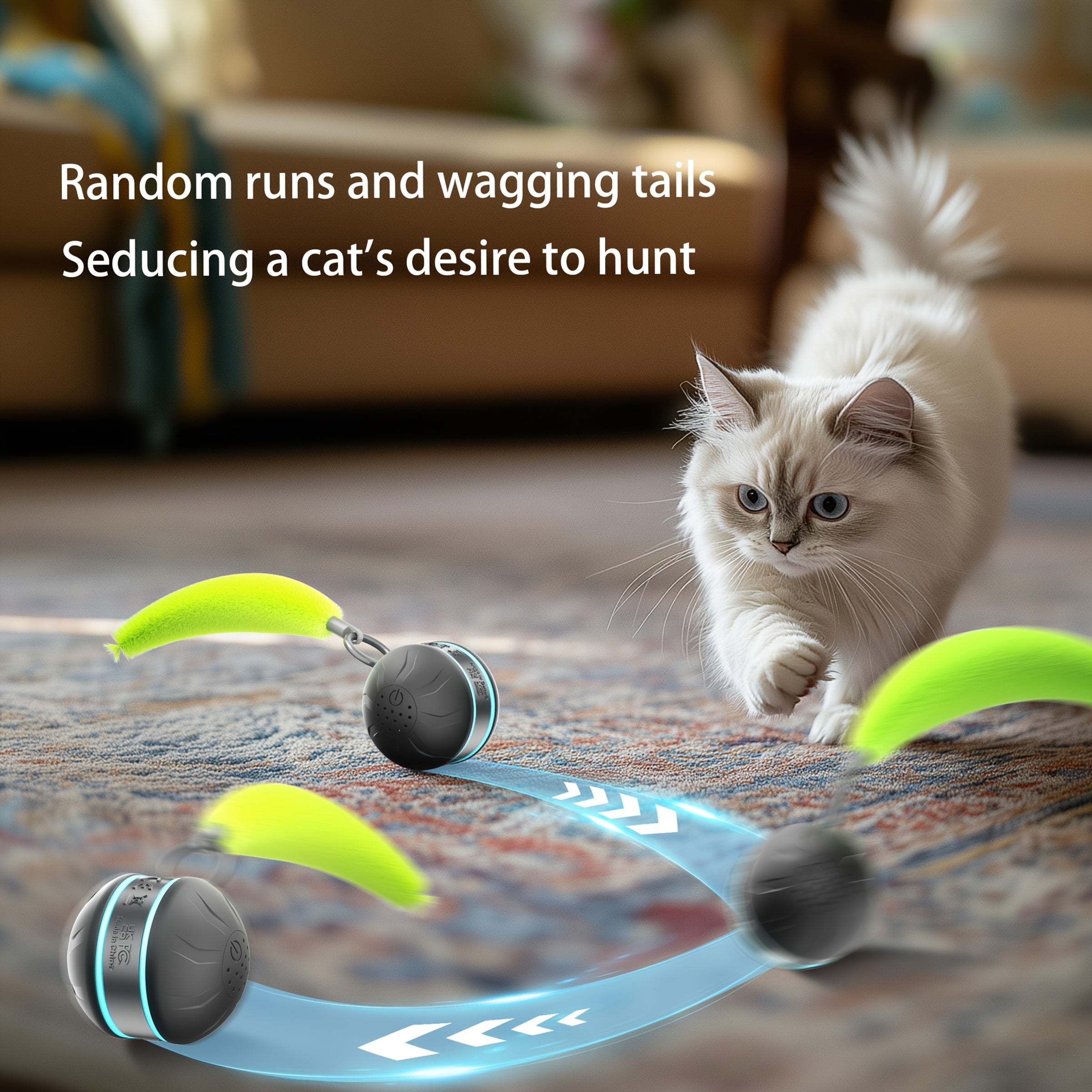 Cat interactive toy ball