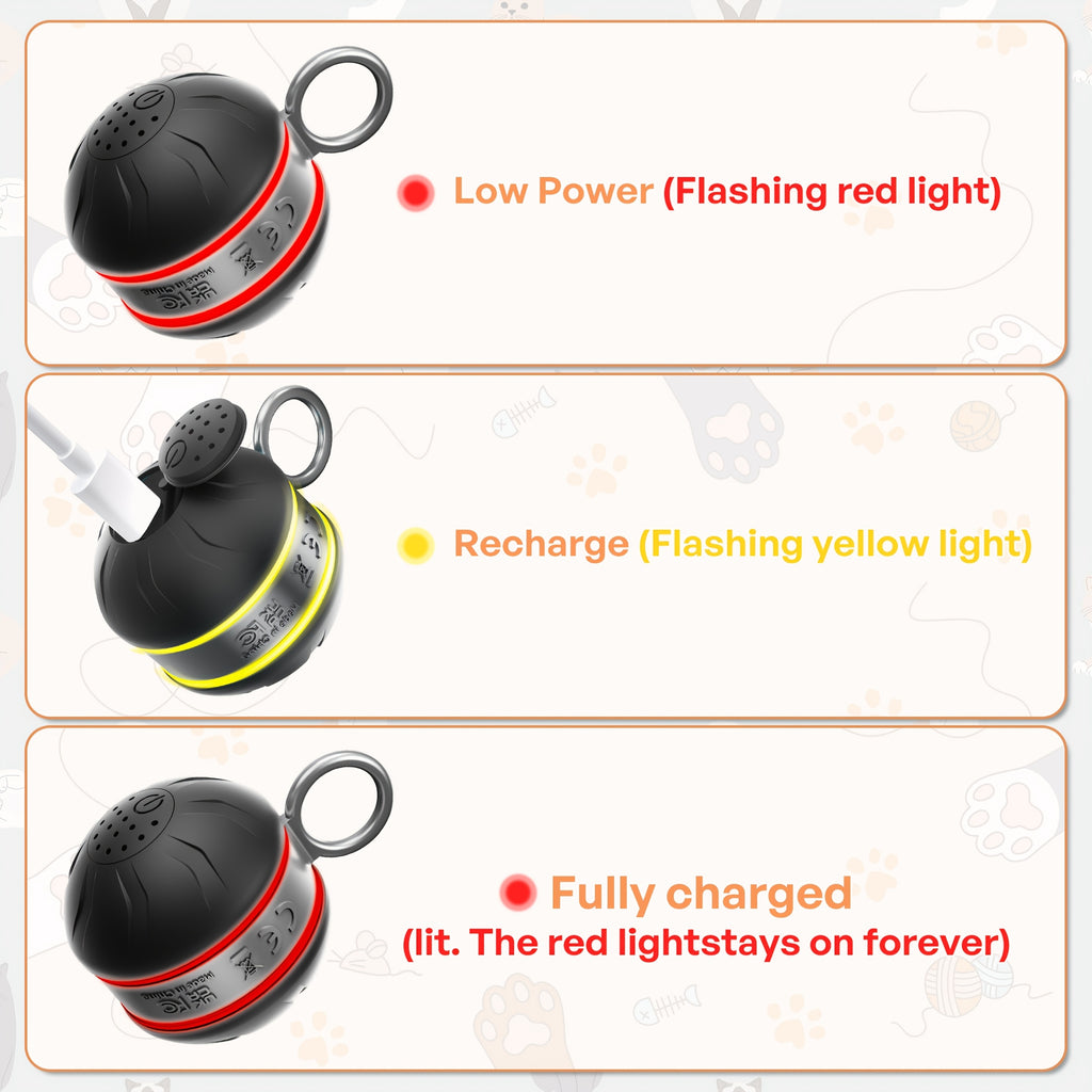 Cat interactive toy ball