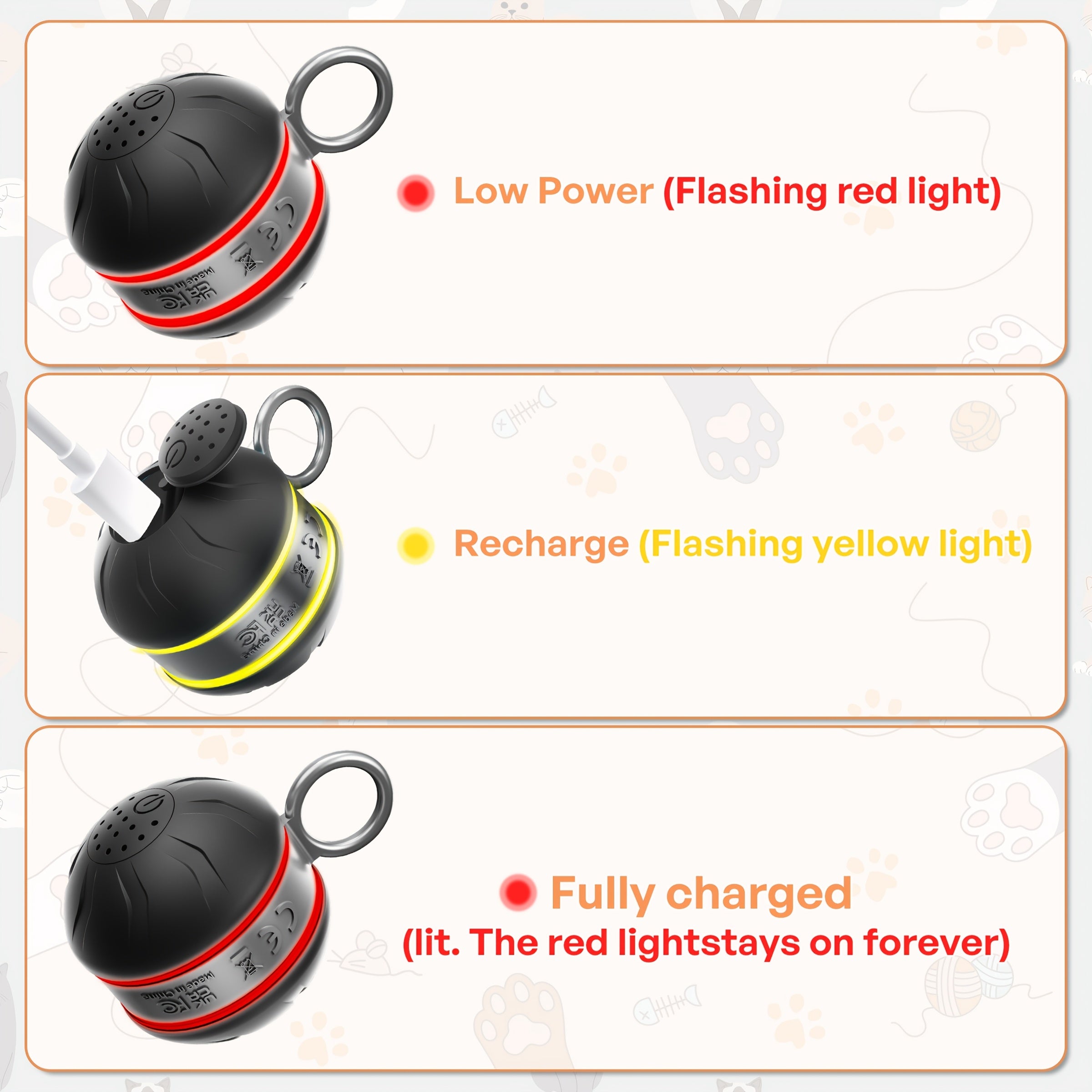 Cat interactive toy ball