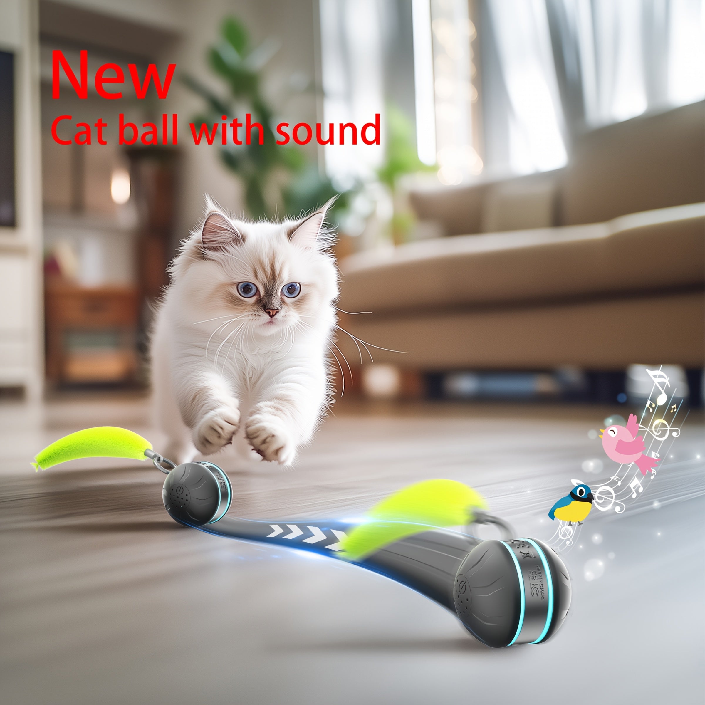 Cat interactive toy ball
