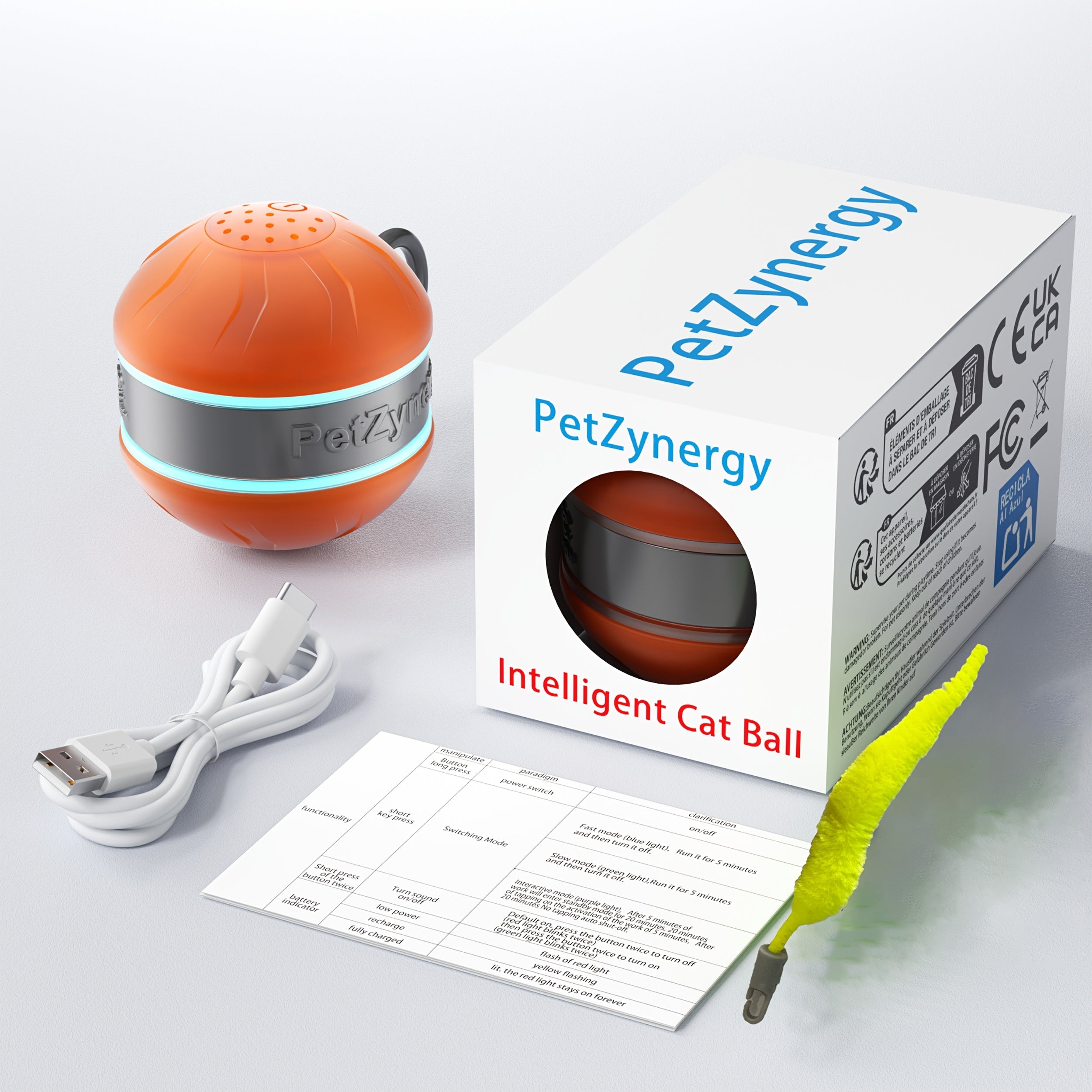 Cat interactive toy ball