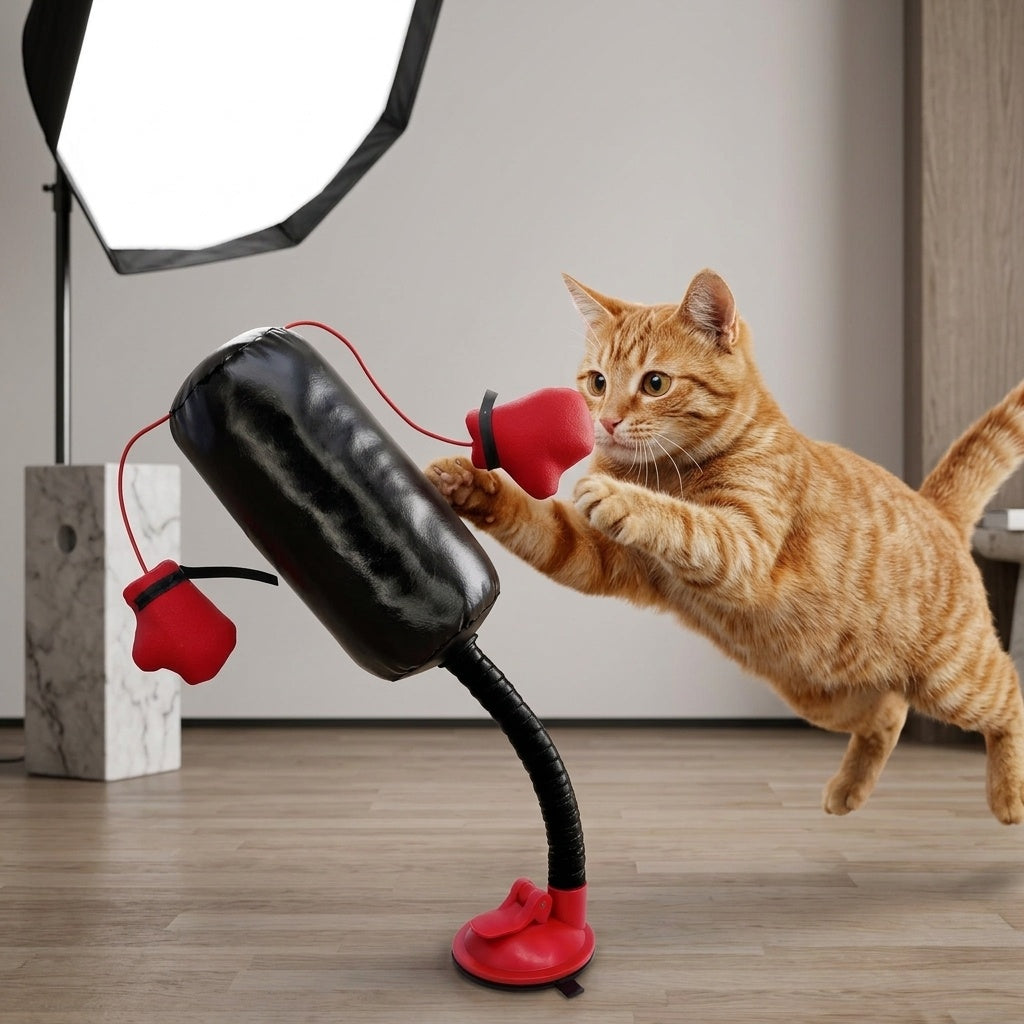 Cats Boxing Bag with Gloves